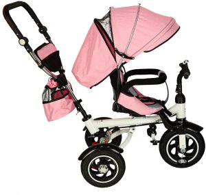 Rowerek trójkołowy Trike Fix V3 rower spacerówka 3w1 obracany 360 wolne koło różowy Kik Sp. z o. o. Sp. k. 3