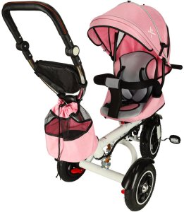 Rowerek trójkołowy Trike Fix V3 rower spacerówka 3w1 obracany 360 wolne koło różowy Kik Sp. z o. o. Sp. k. 6