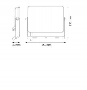 LED spotlight OSRAM LUX, IP65, 30W, 4000K, 2700lm, black 4