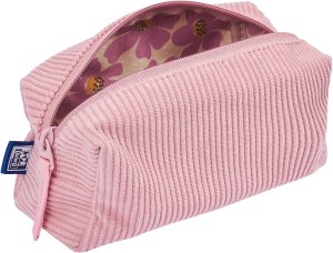 Piórnik kosmetyczka etui saszetka sztruksowy czarny różowy OXFORD 2
