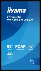 Monitor iiyama Monitor 55 cali T5529AS-B1AG VA,4K,HDMIx2,USB-C,RJ45,2x10W,WiFi, Android 14, Signal FailOver, Whiteboard, iiSignage2 (CMS), IIYAMA 3