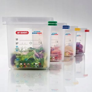 Pojemnik GN 1/9 150 mm z polipropylenu z pokrywką | ARAVEN, 3022 10