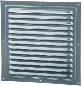 Ventilation grille VENTS MVM300S-P, with mesh, outdoor, metal, gray color 1