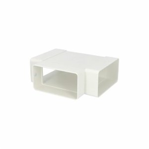 Ventilation tee PLASTIVENT, 60 x 204, branch angle 90deg, plastic, white, 838P 1