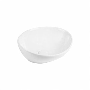 Alma washbasin, 390 x 325 x 140 mm, freestanding, ceramic, white 1