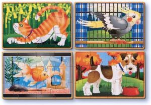 Melissa & Doug Puzzle drewniane - Zwierzęta domowe (13790) 1