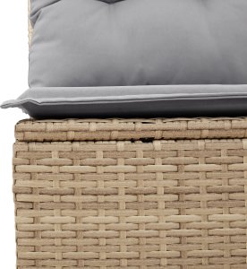 vidaXL 9-częściowy zestaw sof ogrodowych z poduszkami, beżowy, poli rattan 3