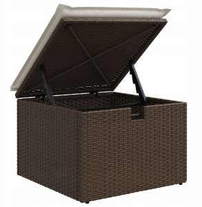 vidaXL 7 Częściowy Zestaw Sof Ogrodowych Z Poduszkami Brązowy Poli Rattan 10