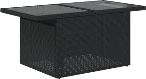 vidaXL Zestaw 7-częściowy sof ogrodowych z poduszkami Czarny Poly Rattan 4