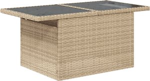 vidaXL 8-częściowy zestaw sof ogrodowych z poduszkami Beżowy poli rattan 2