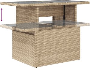 vidaXL Zestaw 8-częściowy sof ogrodowych z poduszkami Beżowy Rattan PE 3