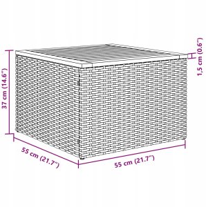 vidaXL Zestaw sofy ogrodowej 8 części z poduszkami Beżowy Polirattan Akacja 10
