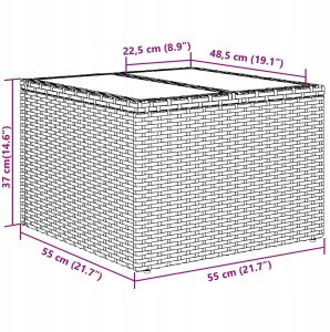 7-częściowy zestaw sof ogrodowych vidaXL z poduszkami czarny polirattan 11