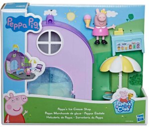 ŚWINKA PEPPA PIG Zestaw RODZINA W LODZIARNI 4 FIGURKI od HASBRO LODY 1