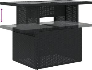 vidaXL 9-częściowy Zestaw Sofy Ogrodowej Z Poduszkami Czarny Rattan 2