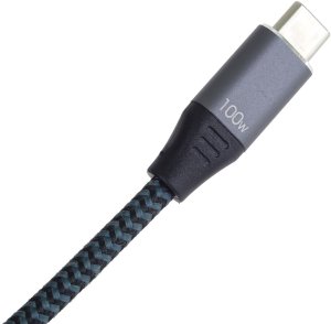 PREMIUMCORD Nabíjecí kabel USB-C, 2xUSB-C na USB-C, 100W, 1m, černá 1