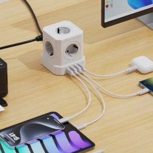 NEWELL NL4387 Kostka zasilająca GaN Power Cube 9w1 biała 3