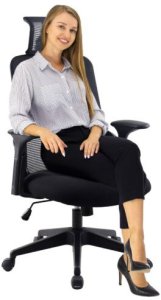 Krzesło biurowe AMO-80 Czarne 2