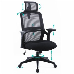 Krzesło biurowe AMO-80 Czarne 7