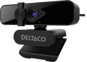 Internetinė kamera DELTACO, 2K QHD su 360° pasisukimu, pakreipiama aukštyn/žemyn, 2MP, juodas / W-200 / 1902913 2