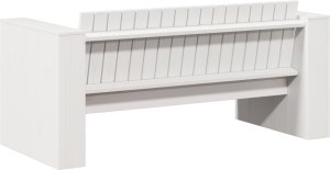 vidaXL Sofa ogrodowa 2-osobowa 134x60x62 cm Biała Lite drewno Sosnowe 2