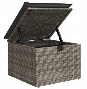 vidaXL Zestaw 9 Częściowej Sofy Ogrodowej z Poduszkami Szary Rattan 11