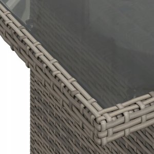 vidaXL Zestaw 9 Częściowej Sofy Ogrodowej z Poduszkami Szary Rattan 8