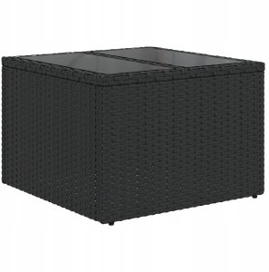 vidaXL 7-częściowy zestaw sof ogrodowych z poduszkami Czarny Polirattan 6
