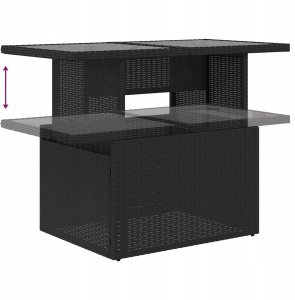 vidaXL Zestaw 6-częściowy Sof Ogrodowych z Poduszkami Czarny Rattan Poli 12