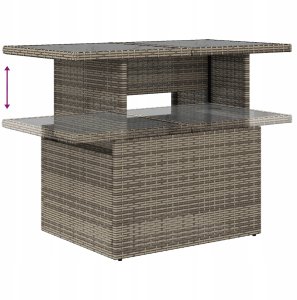 vidaXL 9 Częściowy Zestaw Sof Ogrodowych z Poduszkami Szary Poly Rattan 12