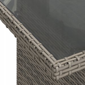 vidaXL 9 Częściowy Zestaw Sof Ogrodowych z Poduszkami Szary Poly Rattan 9