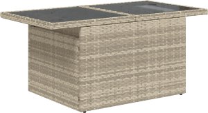 8-częściowy Zestaw Sofy Ogrodowej z Poduszkami Jasnoszary Rattan 3