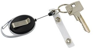 WEDO Gürtelclip 2in1 mit ausziehbarer Schnur schwarz 3