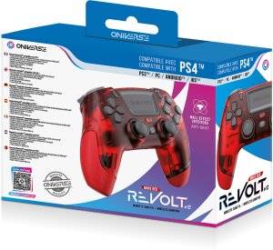 Oniverse Revolt v2 wireless game controller, Mars Red, PS4 8