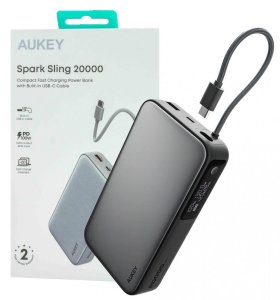AUKEY PB-Y48 PowerBank | 20000mAh | 130W | 4xUSB | LED | PPS | kabel USB-C 1