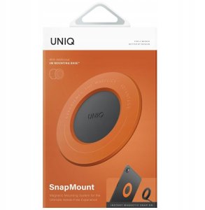 Magnetic holder UNIQ SnapMount self-adhesive orange/charcoal 6