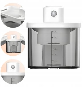 Dogness Inteligentna fontanna/poidło D12 z czujnikiem dla psa i kota (biały) 5