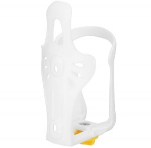 Uchwyt rowerowy na butelkę bidon koszyk na napój regulowany biały UNIWERSALNY 2