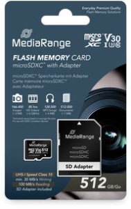 MediaRange MR947 pamięć flash 512 GB MicroSDXC UHS-I Klasa 10 3