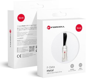 Pendrive 16GB USB 3.2 Gen 1 (USB A) Forcell F-Data Metal srebrny 1