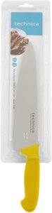 Nóż kucharski HACCP 385 mm, ostrze gładkie, spiczaste 250 mm, żółty | TECHNICA, Silver Line 7