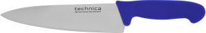 Nóż kucharski HACCP 340 mm, ostrze szerokie, gładkie, spiczaste 205 mm, niebieski | TECHNICA, Silver Line 2