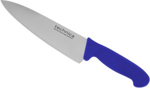 Nóż kucharski HACCP 340 mm, ostrze szerokie, gładkie, spiczaste 205 mm, niebieski | TECHNICA, Silver Line 5