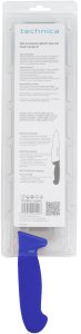 Nóż kucharski HACCP 340 mm, ostrze szerokie, gładkie, spiczaste 205 mm, niebieski | TECHNICA, Silver Line 8