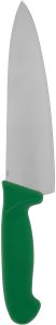 Nóż kucharski HACCP 340 mm, ostrze gładkie, spiczaste 205 mm, zielony | TECHNICA, Silver Line 6