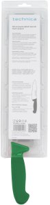 Nóż kucharski HACCP 340 mm, ostrze gładkie, spiczaste 205 mm, zielony | TECHNICA, Silver Line 8
