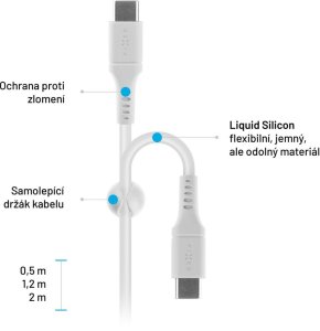 Kabel USB Fixed USB-C - USB-C 2 m Biały (FIXDLS-CC2-WH) 8