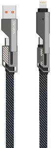 Kabel USB 4smarts USB-A + USB-C - USB-C 1.5 m Grafitowy (541456) 4