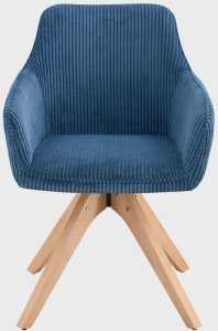 Krzesło sztruksowe PEMA granatowe  HOMLA 2