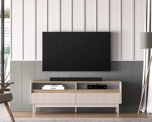 Szafka RTV DUMI 07 2S 154 kaszmirowa/dąb cremona ML MEBLE 4